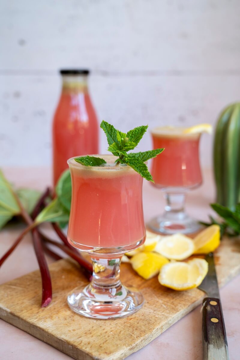 Rhubarb Ginger Lemonade